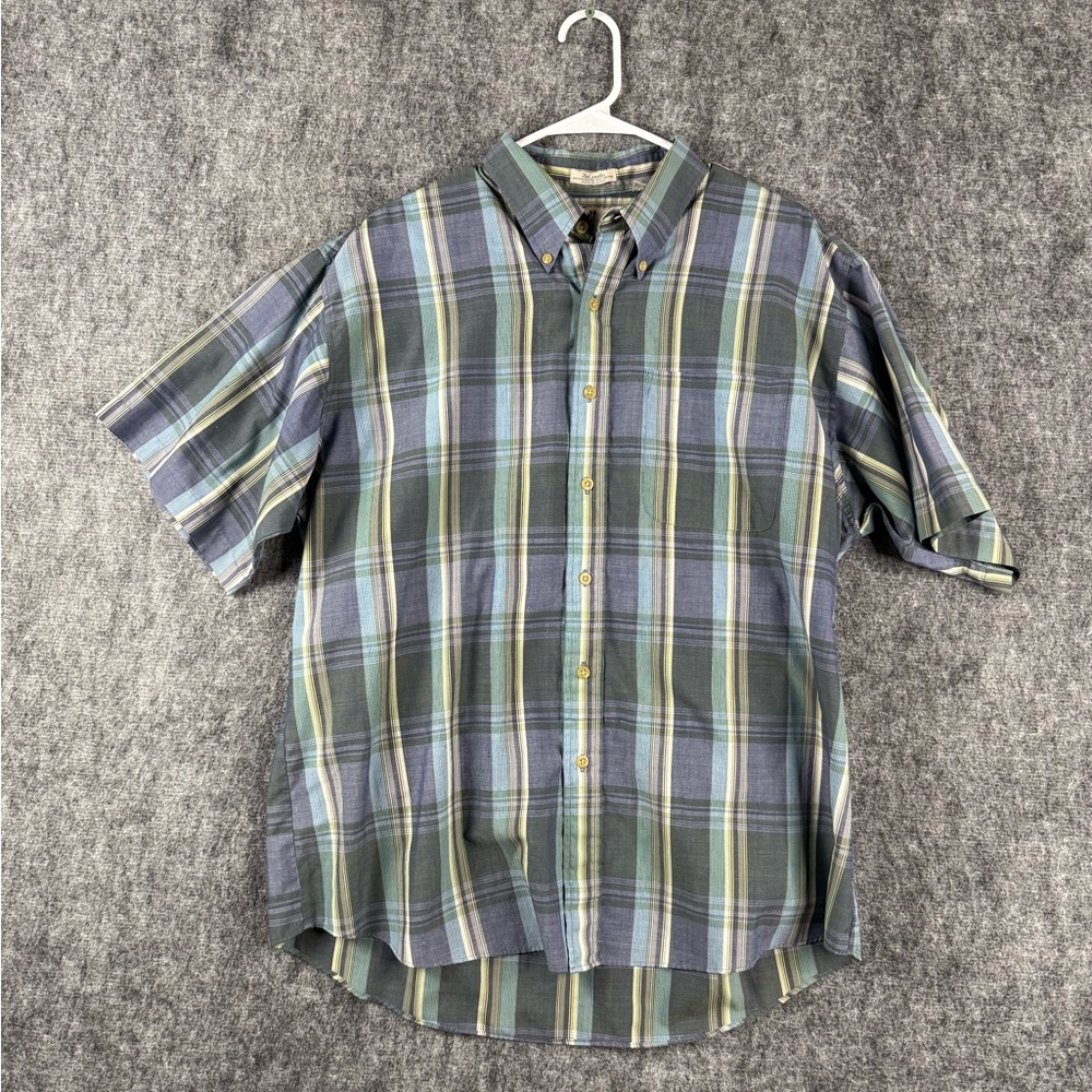 River Trader Men’s Plaid Short Sleeve Shirt Size XL Button-Down Casual Top